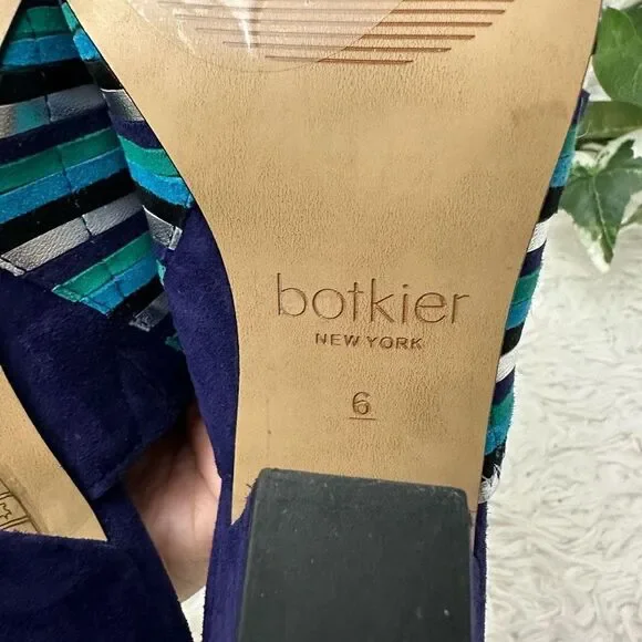 BOTKIER Womens Posie Suede Metallic Slip On Heeled Mules‎ in Ultramarine size 6 - Picture 10 of 10